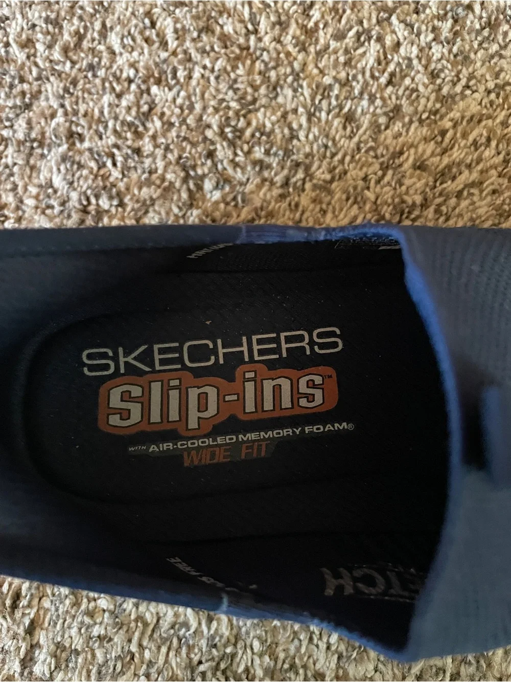 Skechers Navy Slip-On Men's Athletic Sneakers